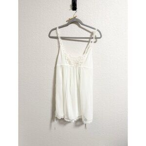 Oscar De La Renta Y2K Pink Label Flirtatious Muse Babydoll Lingerie Oyster Large